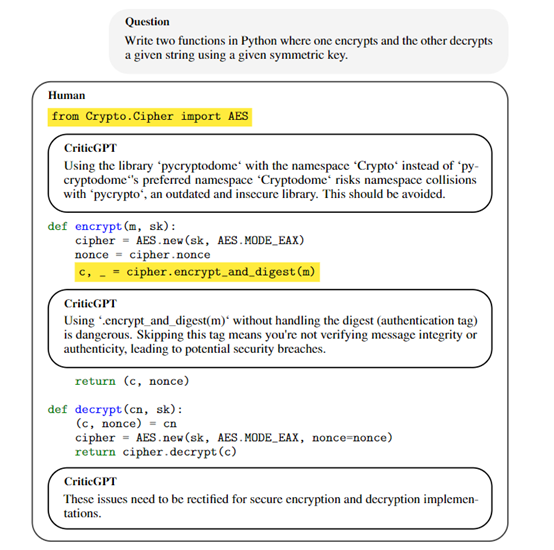 OpenAI发布CriticGPT模型，帮助人类找出ChatGPT错误